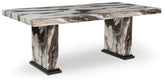 Orleans Furniture - Ashley Furniture - Jeshina Dining Table - Dining Table / Dark Brown/Beige - PCD581D4